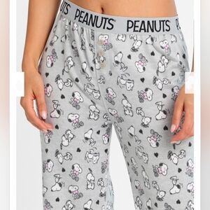 Peanuts Snoopy Hearts Love Super Soft Boxer Pajama Pants Size XL New With Tags